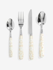 Nina Campbell 16 Piece Natural Chester Ceramic Handle Cutlery Set - Image 4 of 4