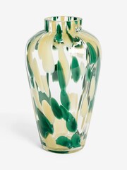 Nina Campbell Green Large Confetti Glass Vase - Image 4 of 5