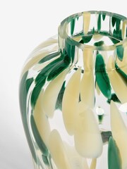 Nina Campbell Green Large Confetti Glass Vase - Image 5 of 5