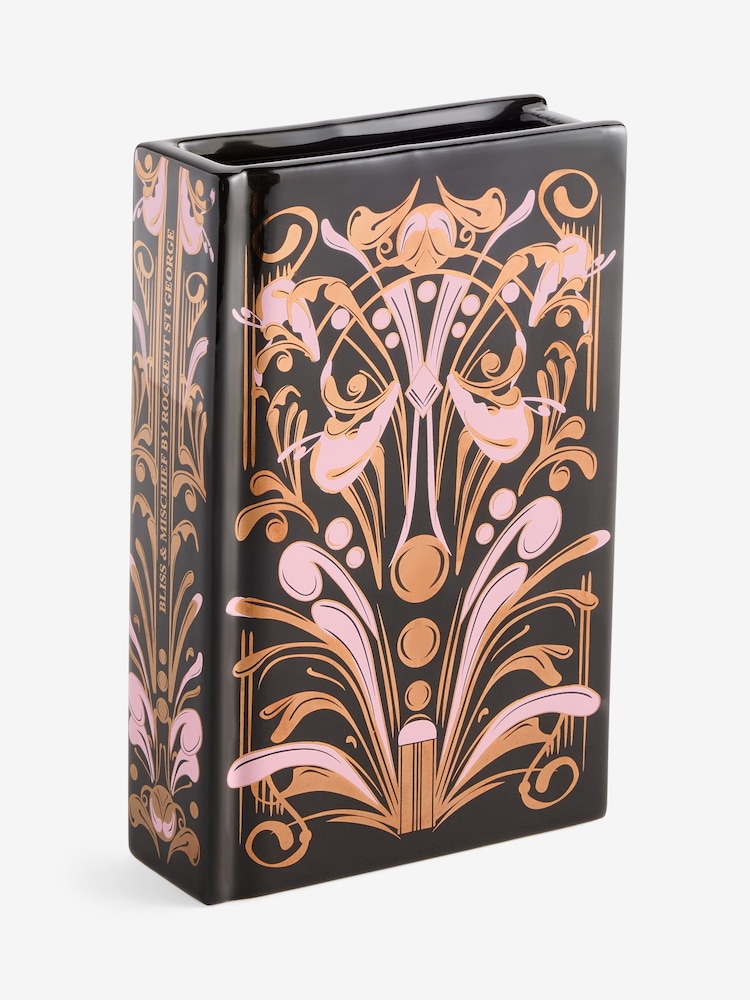 Rockett St George Brown Art Deco Style Book Vase - Image 4 of 4 Rockett St George Brown Art Deco Style Book Vase - Image 4 of 4