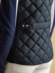 Official Blenhiem Navy European Championship Showerproof Diamond Quilted Gilet - Image 11 of 12