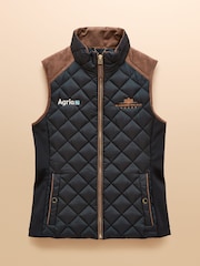 Official Blenhiem Navy European Championship Showerproof Diamond Quilted Gilet - Image 12 of 12