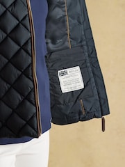 Official Blenhiem Navy European Championship Showerproof Diamond Quilted Gilet - Image 5 of 12