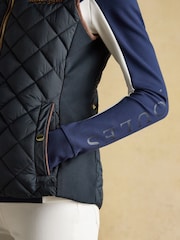 Official Blenhiem Navy European Championship Showerproof Diamond Quilted Gilet - Image 9 of 12