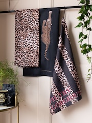 Rockett St George Set of 3 Leopard Tea Towels - Image 1 of 3