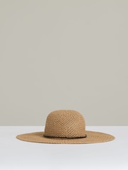 Reiss Natural Elisa Woven Wide Brim Straw Hat - Image 1 of 4