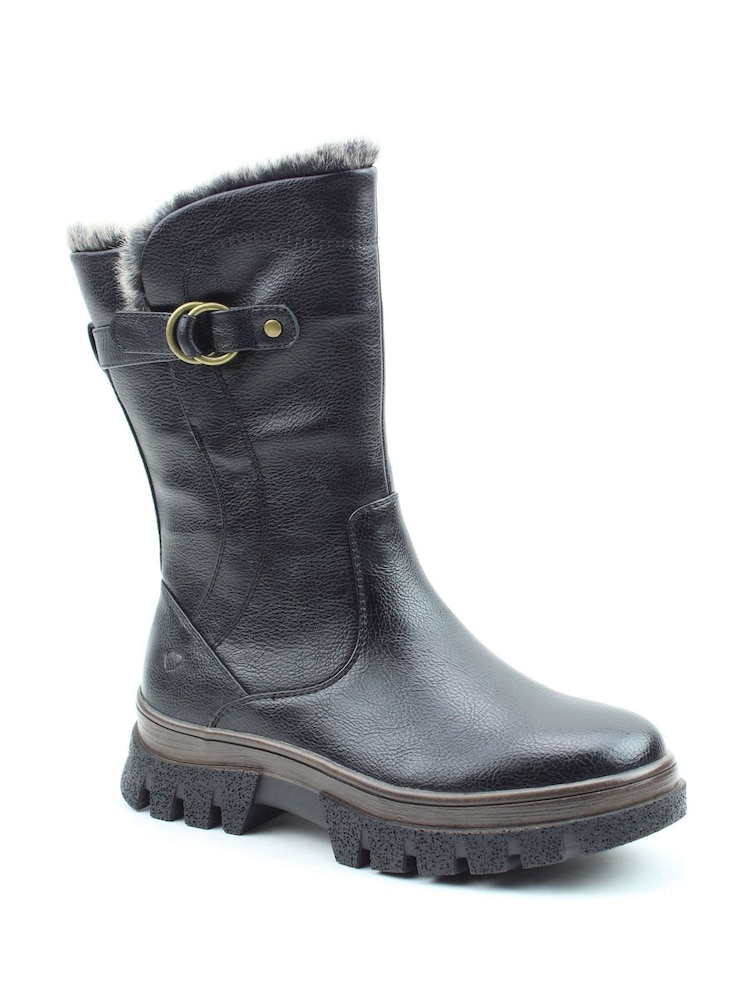 Heavenly Feet Ladies Bramble2 Black Calf Black Boots - Image 1 of 1
