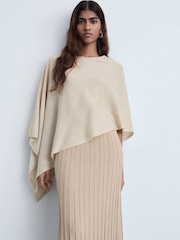 Mango Cream Asymmetrical Cape Top - Image 1 of 5