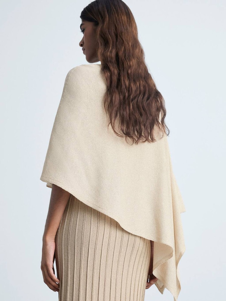 Mango Cream Asymmetrical Cape Top - Image 2 of 5