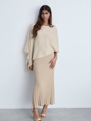 Mango Cream Asymmetrical Cape Top - Image 3 of 5