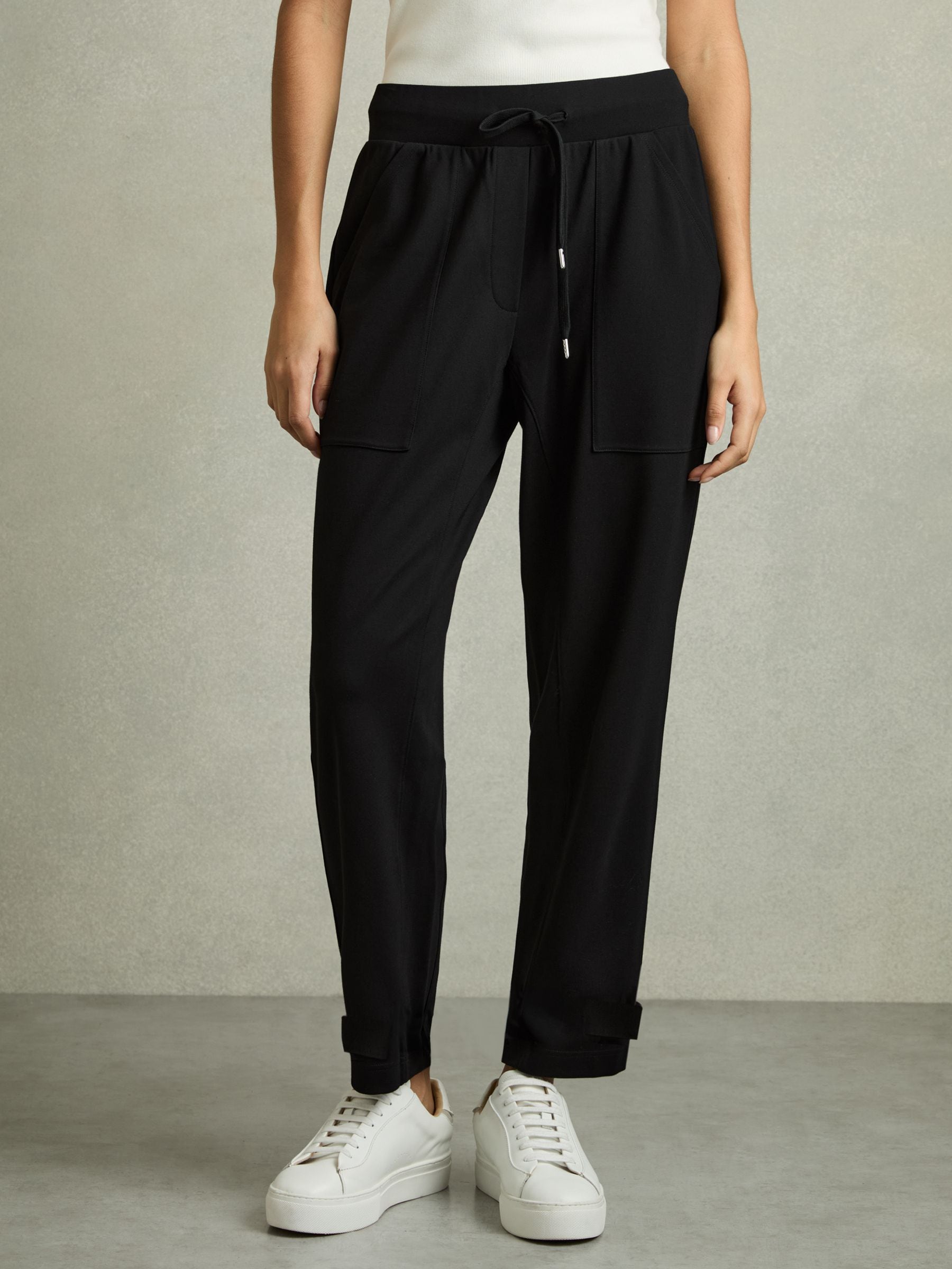 【関税込み】Ottolinger ブラック Strappy レギンス Buy Reiss Black/Charcoal Alexi Drawstring Tapered Jersey
