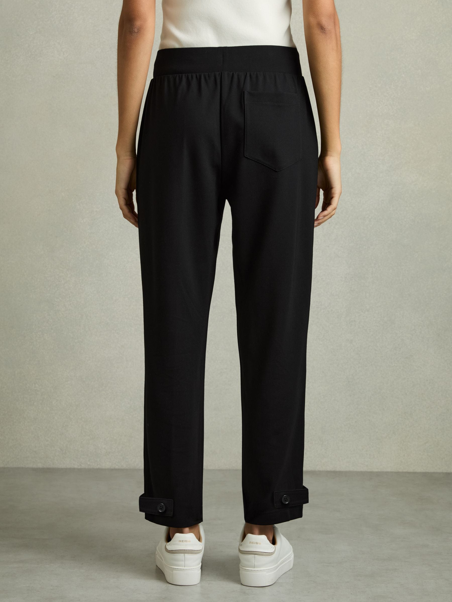 Buy Reiss Black/Charcoal Alexi Drawstring Tapered Jersey