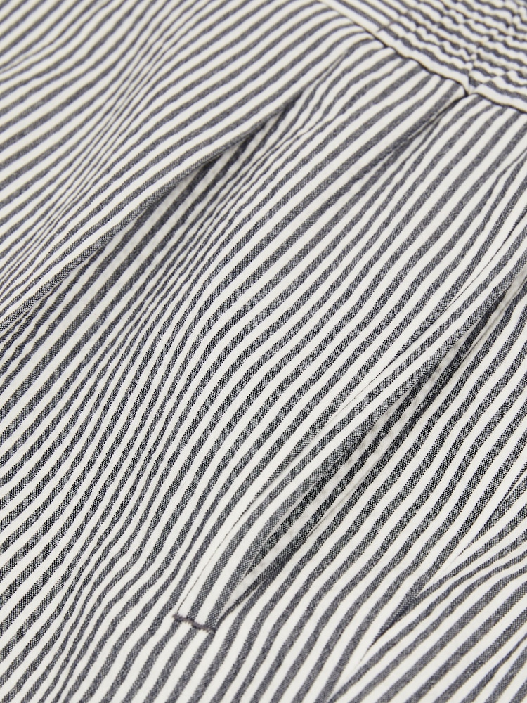 Reiss Navy/White Sail Stretch Seersucker Stripe Trousers - Image 8 of 8