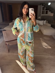 Never Fully Dressed Multi Lace Trim Button Through Pyjamas - Image 1 of 4