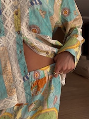 Never Fully Dressed Multi Lace Trim Button Through Pyjamas - Image 2 of 4
