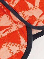 Reiss Multi Josanna Cotton Graphic-Print Quilted Shorts - Image 4 of 4