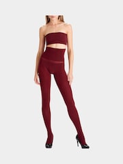 Heist Red The Eighty Opaque Tights - Image 2 of 5