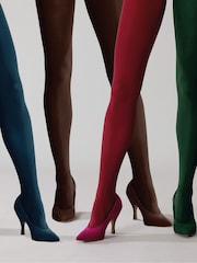 Heist Red The Eighty Opaque Tights - Image 5 of 5