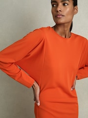 Reiss Orange Louise Cowl Back Mini Dress - Image 3 of 6
