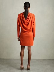 Reiss Orange Louise Cowl Back Mini Dress - Image 5 of 6