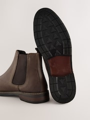 Brown Waxy Leather Chelsea Boots - Image 6 of 6