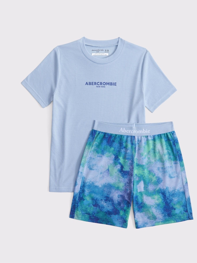 Abercrombie & Fitch Logo T-Shirt & Shorts Pyjama Set - Image 1 of 2