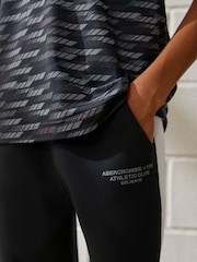 Abercrombie & Fitch Logo Tapered Joggers With Stripe Detail - Image 6 of 7