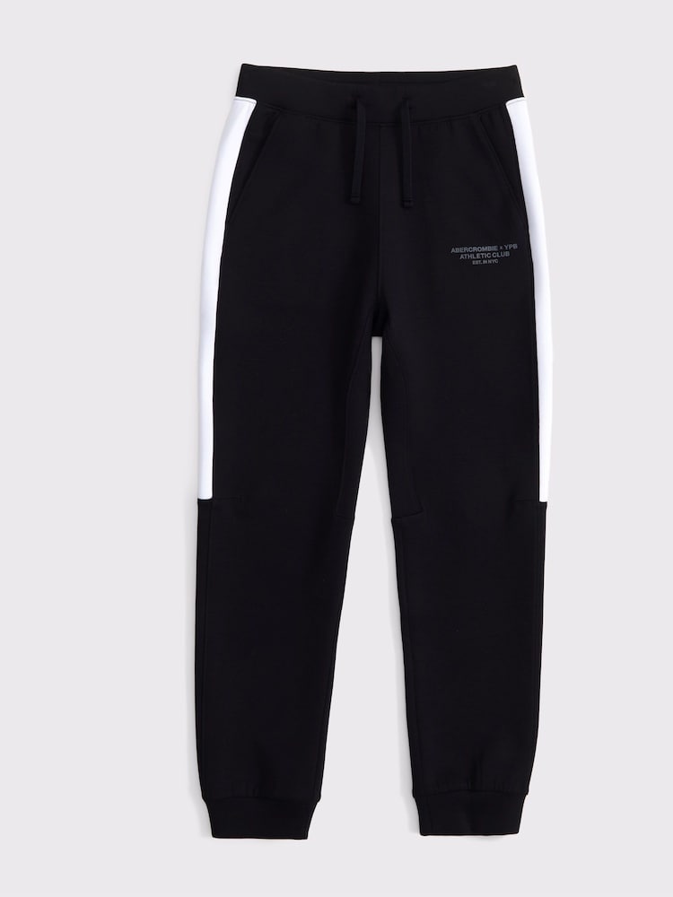 Abercrombie & Fitch Logo Tapered Joggers With Stripe Detail - Image 7 of 7
