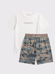 Abercrombie & Fitch Logo T-Shirt & Shorts Pyjama Set - Image 1 of 1