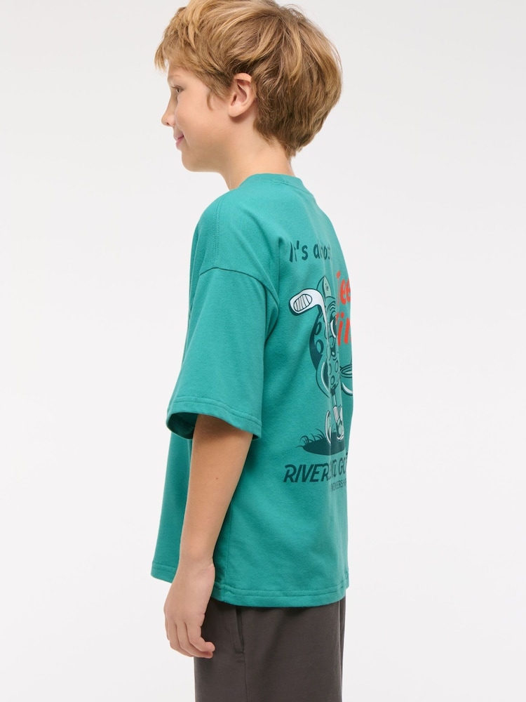 Abercrombie & Fitch Fun Cartoon Back Graphic T-Shirt - Image 4 of 8