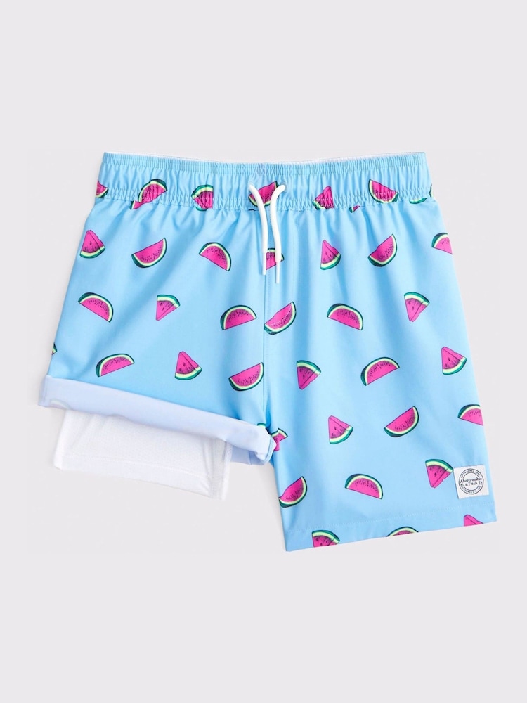 Abercrombie & Fitch Fun Summer Print Swim Shorts - Image 2 of 3