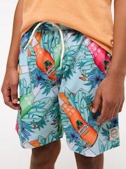 Abercrombie & Fitch Fun Summer Print Swim Shorts - Image 6 of 9