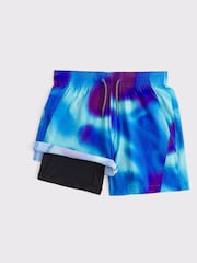 Abercrombie & Fitch Tie Dye Print Swim Shorts - Image 2 of 3