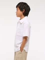Abercrombie & Fitch Short Sleeve Linen Occasion Shirt - Image 3 of 7