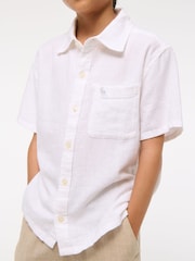 Abercrombie & Fitch Short Sleeve Linen Occasion Shirt - Image 6 of 7