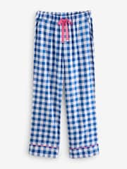 Bath & Body Works Blue Check Jersey Pyjamas - Image 3 of 6