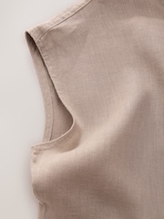 Blue N. Premium 100% Linen Midi Column Dress - Image 8 of 9