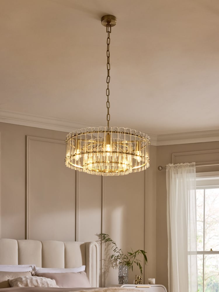 Brass Kensington 5 Light Pendant Ceiling Light - Image 1 of 4