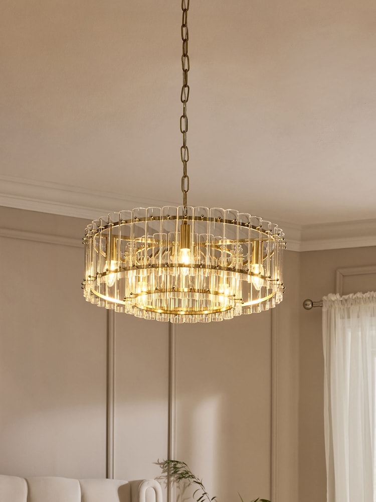 Brass Kensington 5 Light Pendant Ceiling Light - Image 1 of 5 Brass Kensington 5 Light Pendant Ceiling Light - Image 1 of 5
