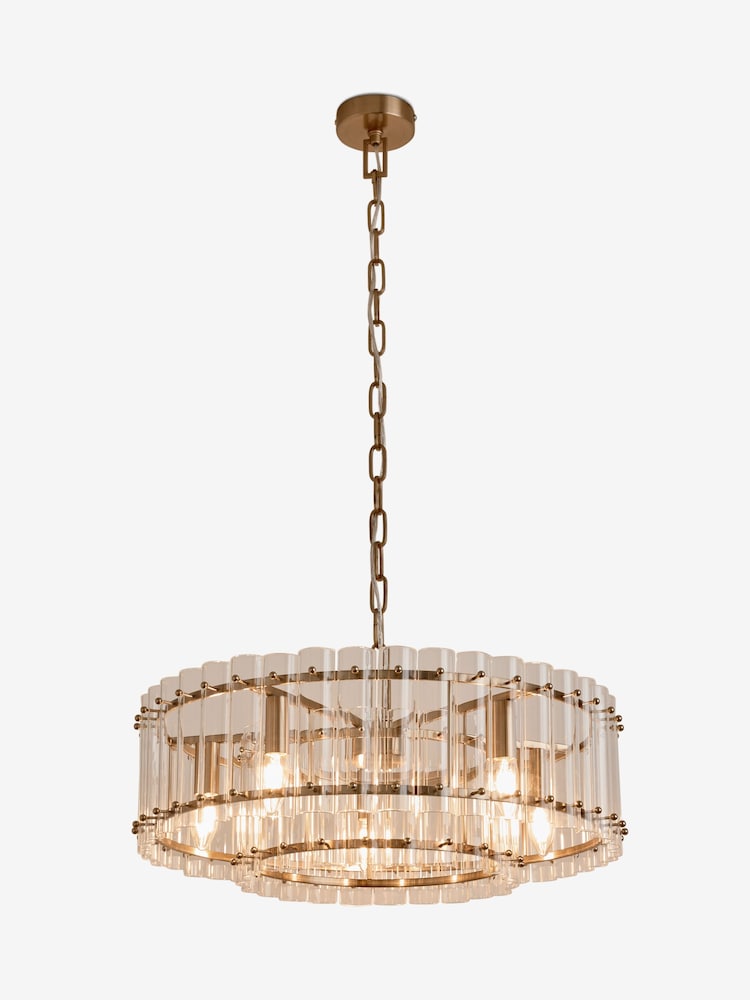 Brass Kensington 5 Light Pendant Ceiling Light - Image 4 of 4
