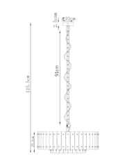 Brass Kensington 5 Light Pendant Ceiling Light - Image 5 of 5