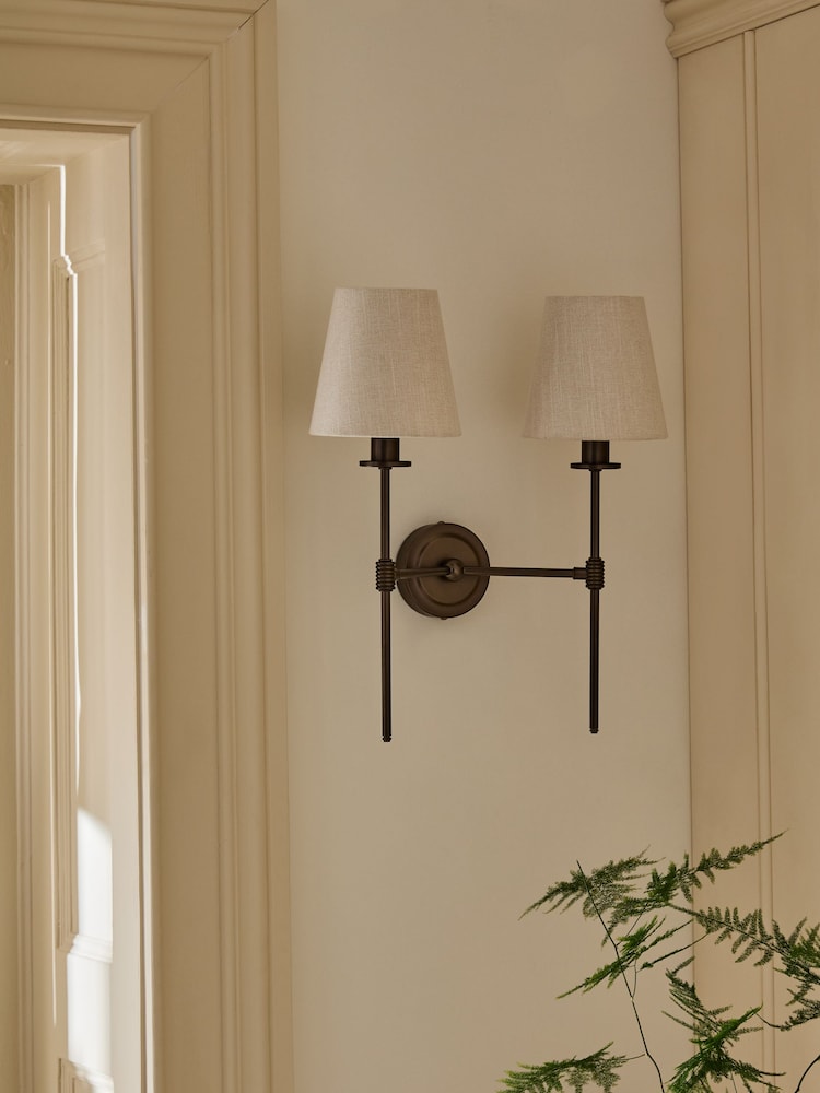 Bronze Carolina 2 Light Wall Light - Image 2 of 5