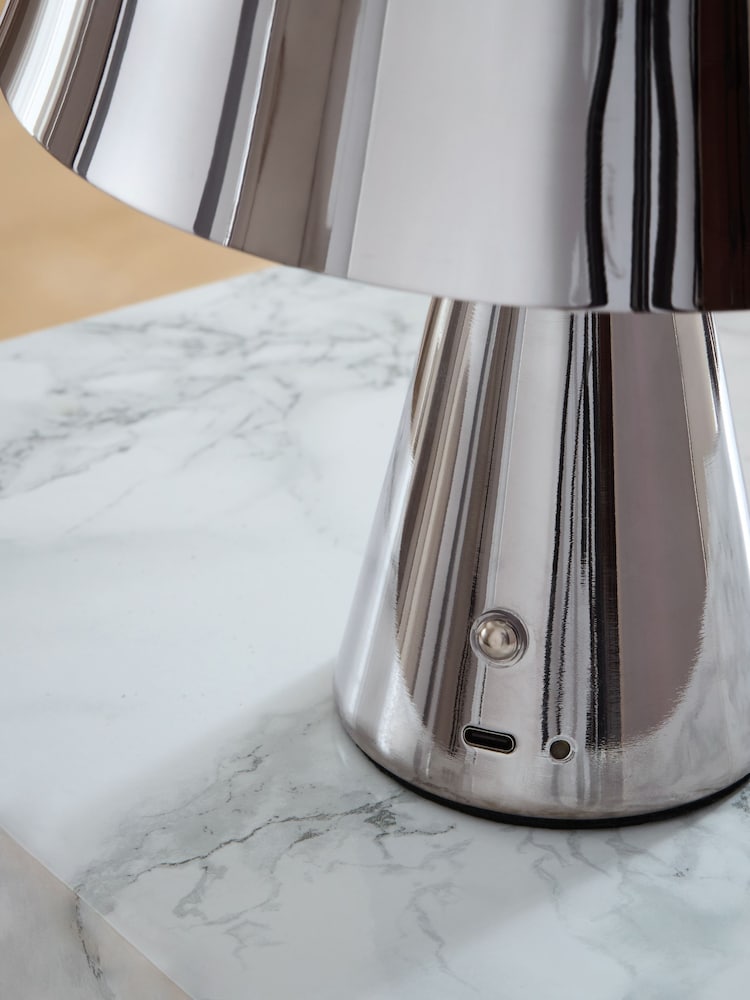 Chrome Shard Rechargeable Table Lamp - Image 3 of 3