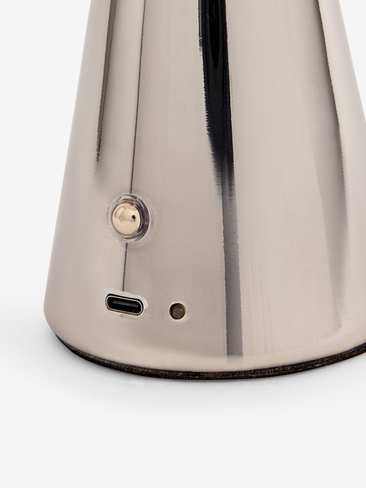 Chrome Shard Rechargeable Table Lamp - Image 8 of 8 Chrome Shard Rechargeable Table Lamp - Image 8 of 8