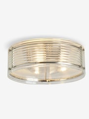 Chrome Carlton 2 Light Flush Fitting Ceiling Light - Image 1 of 1