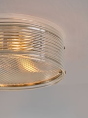 Chrome Carlton 2 Light Flush Fitting Ceiling Light - Image 3 of 5