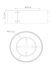 Chrome Carlton 2 Light Flush Fitting Ceiling Light - Image 4 of 5