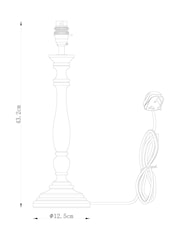 Natural Wood Clifton Table Lamp Base - Image 4 of 6
