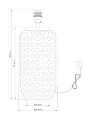 Green Ezra Table Lamp Base - Image 4 of 6