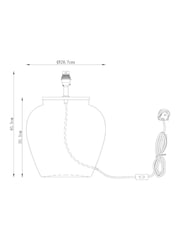 Clear Lynmouth Table Lamp Base - Image 4 of 6